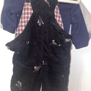 Black Corduroy Overalls